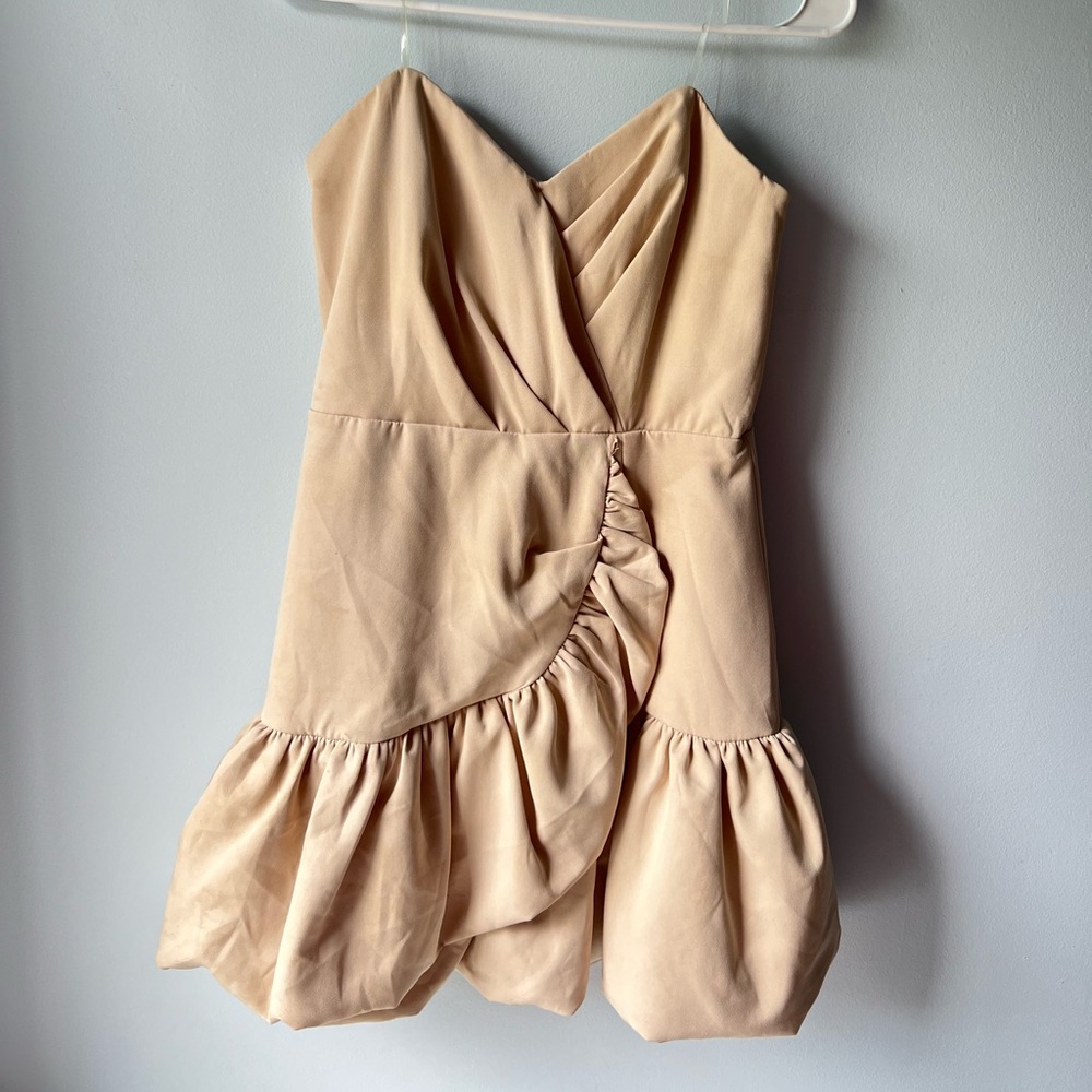 Do+Be Strapless Tan Mini Dress! Never Worn!